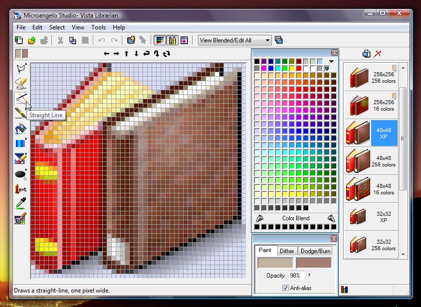 Icon Editor Drawing and Painting Tools